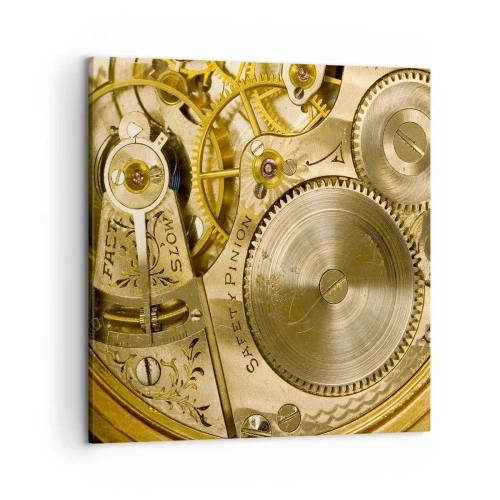 Impression sur toile - Image sur toile - Marcher avec son temps - 50x50 cm