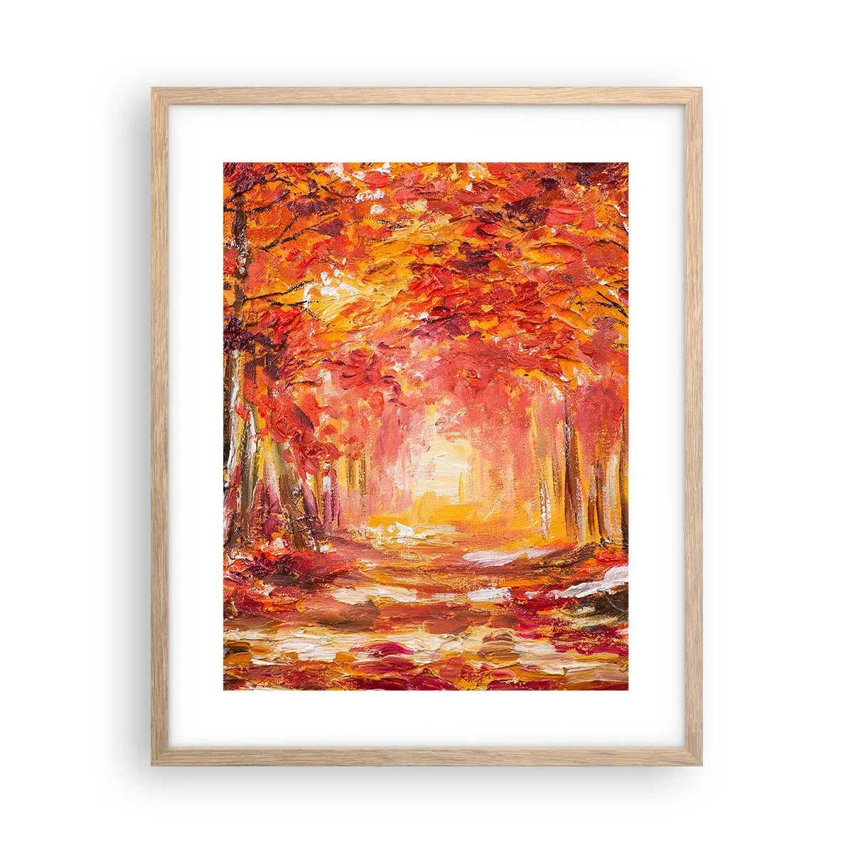 Affiche dans un chêne clair - Poster - Forêt de cuivre - 40x50 cm