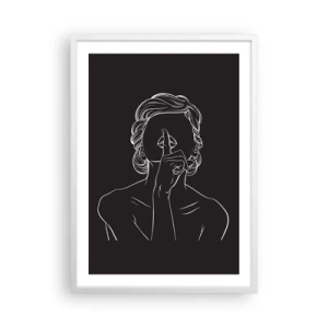 Affiche dans un cadre blanc - Poster - La beauté s'épanouit en silence - 50x70 cm