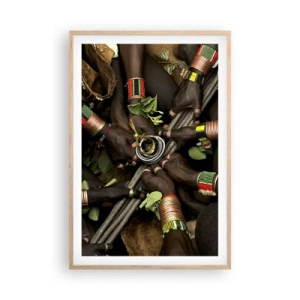 Affiche dans un chêne clair - Poster - Nous sommes ensemble - 61x91 cm