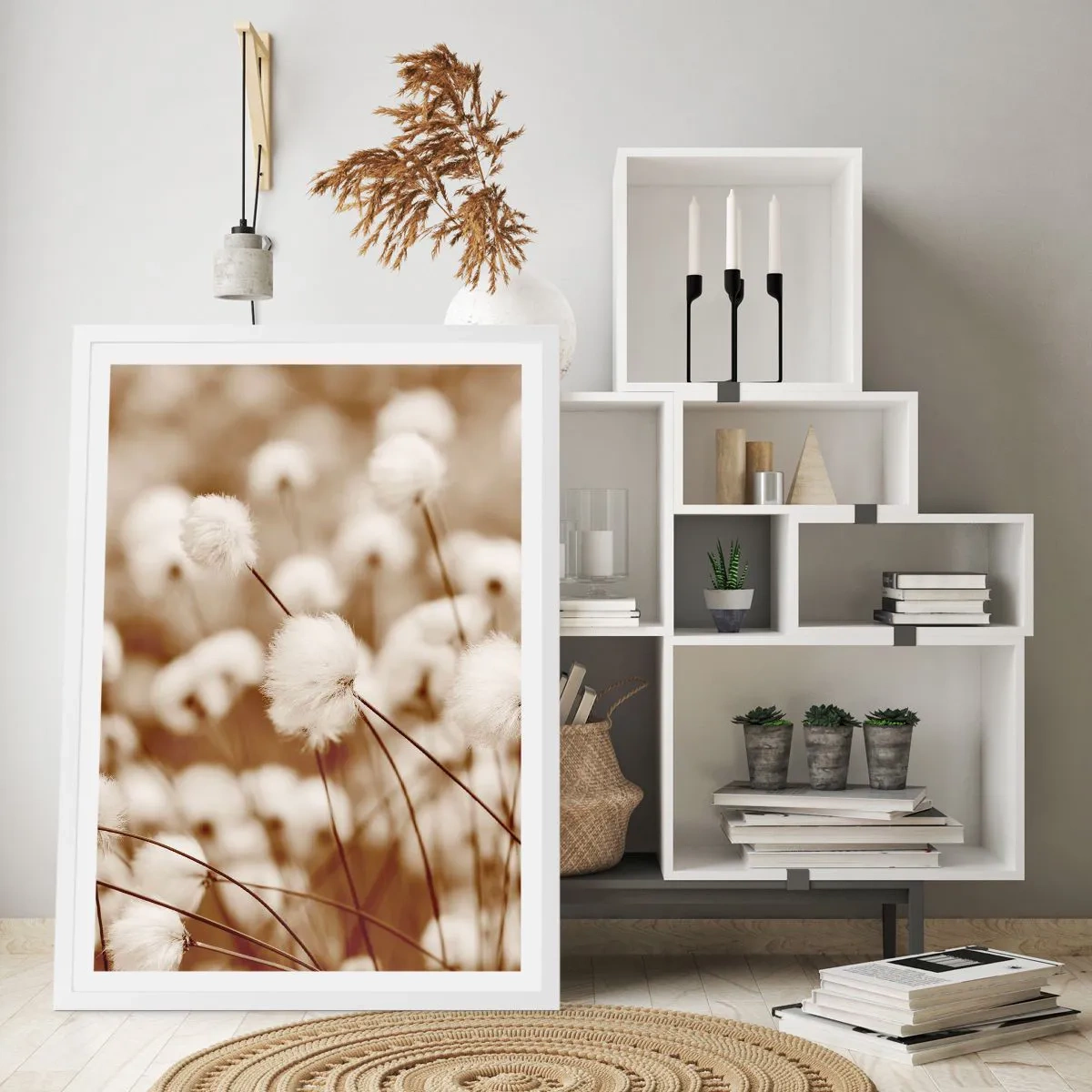 Affiche dans un cadre blanc - Poster - Tige moelleuse - 50x70 cm