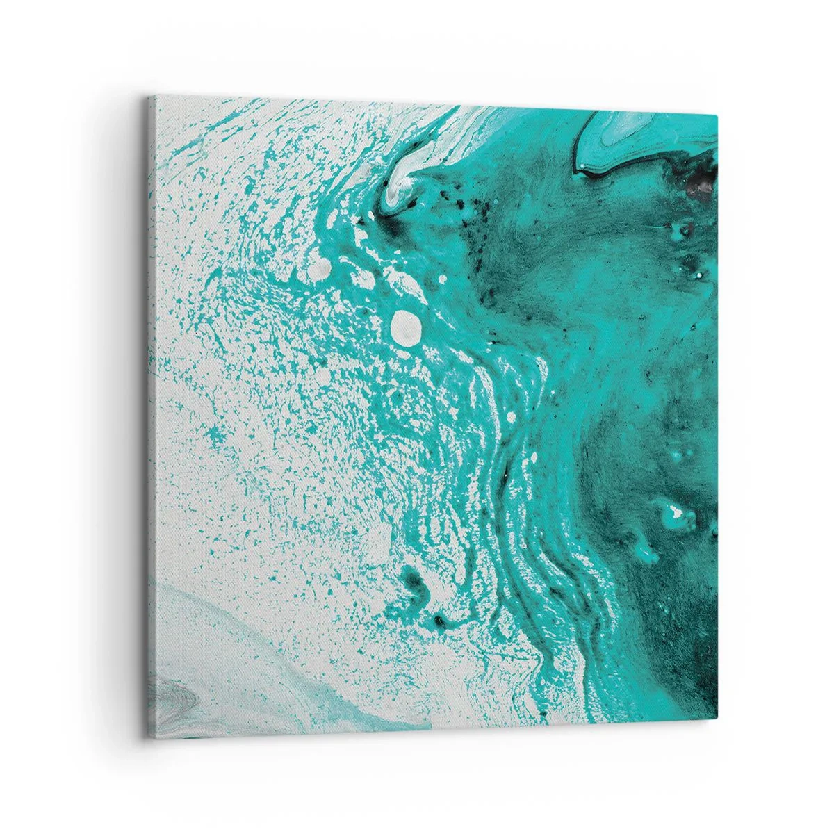 Impression sur toile - Image sur toile - Se fondre dans le bleu et le turquoise - 60x60 cm