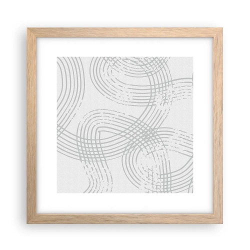 Affiche dans un chêne clair - Poster - Il n'y a pas de chemin droit - 30x30 cm