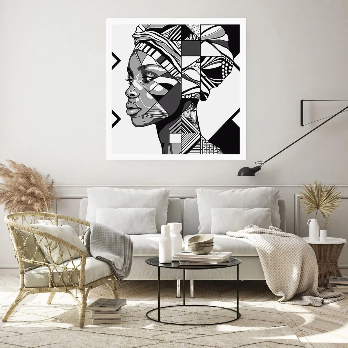 Affiche - Poster - Portrait ethnique - 30x30 cm