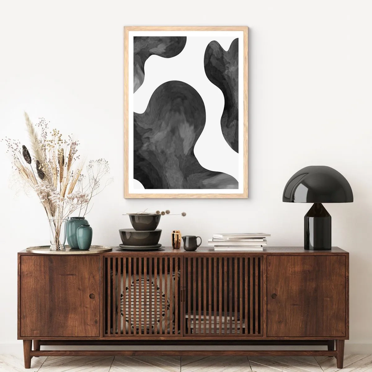 Affiche dans un chêne clair - Poster - La route du lait - 30x40 cm