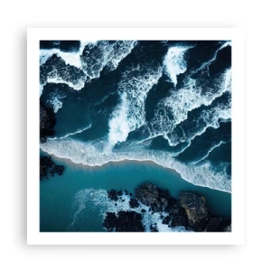 Affiche - Poster - Enveloppé par les vagues - 60x60 cm