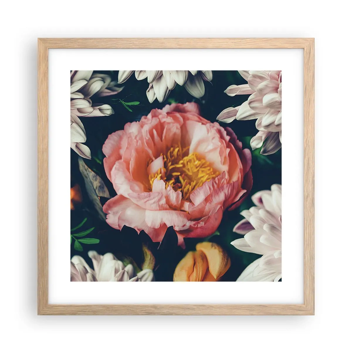 Affiche dans un chêne clair - Poster - Splendeur baroque - 40x40 cm