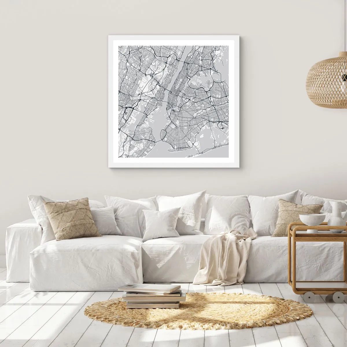 Affiche dans un cadre blanc - Poster - Anatomie de la métropole - 50x50 cm