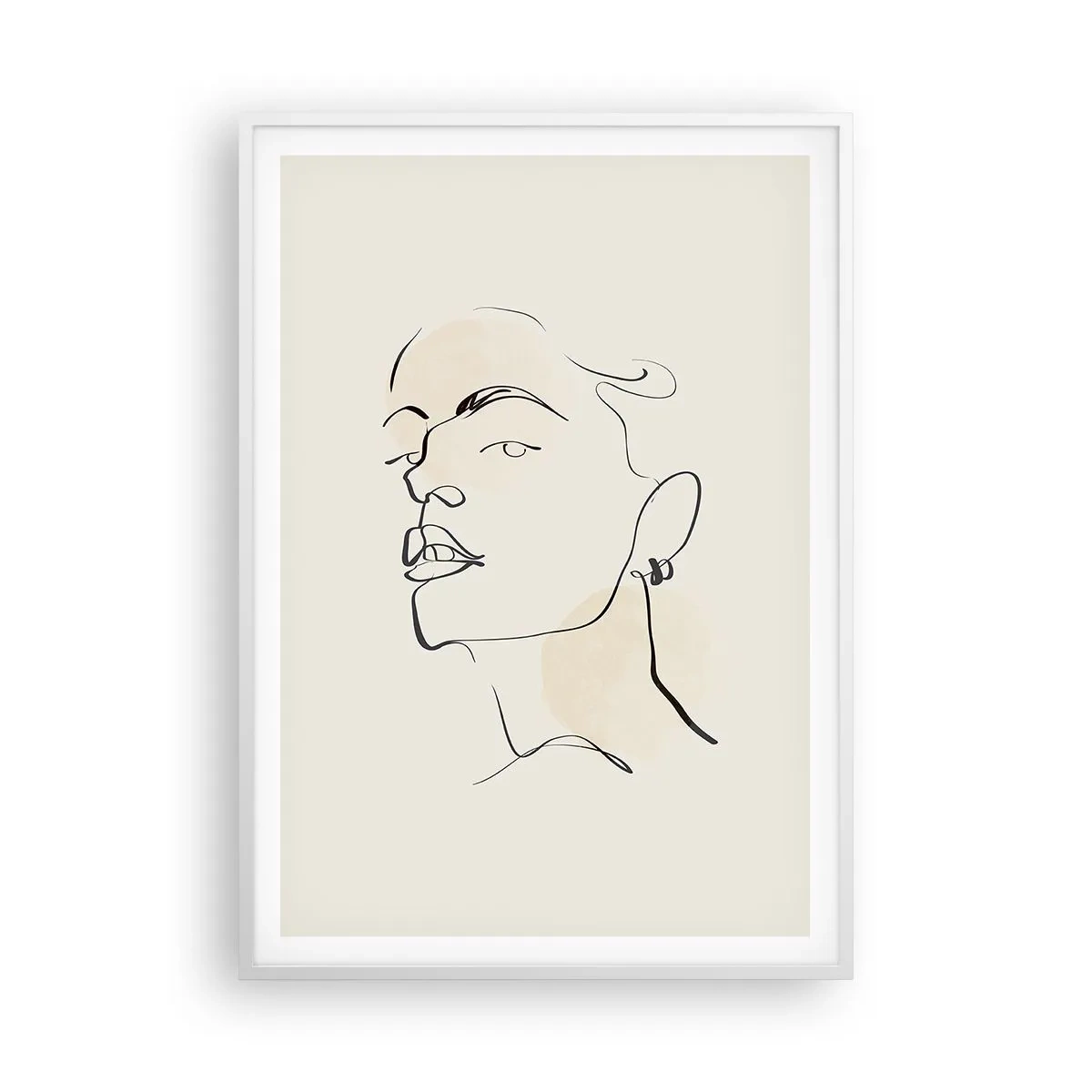 Affiche dans un cadre blanc - Poster - Regard fier - 70x100 cm