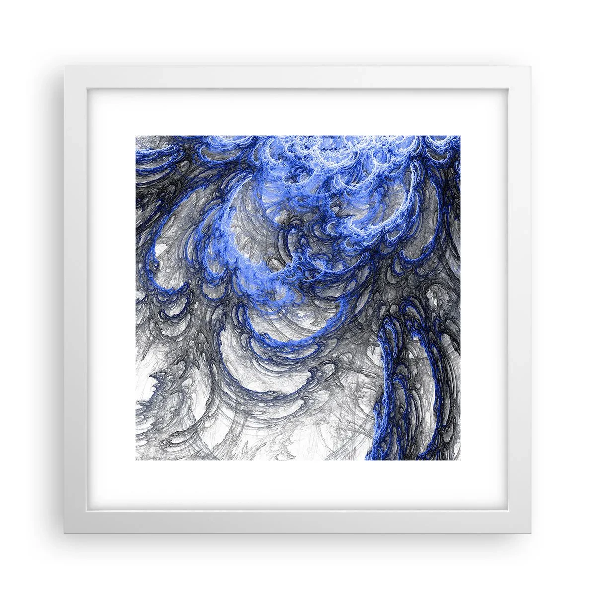 Affiche dans un cadre blanc - Poster - La naissance d'une vague - 30x30 cm