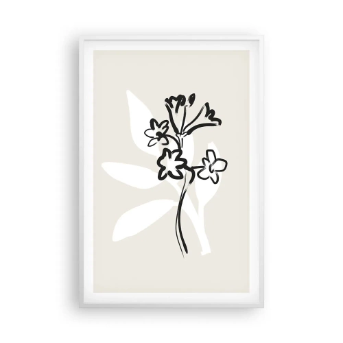 Affiche dans un cadre blanc - Poster - Esquisse pour l'herbier - 61x91 cm