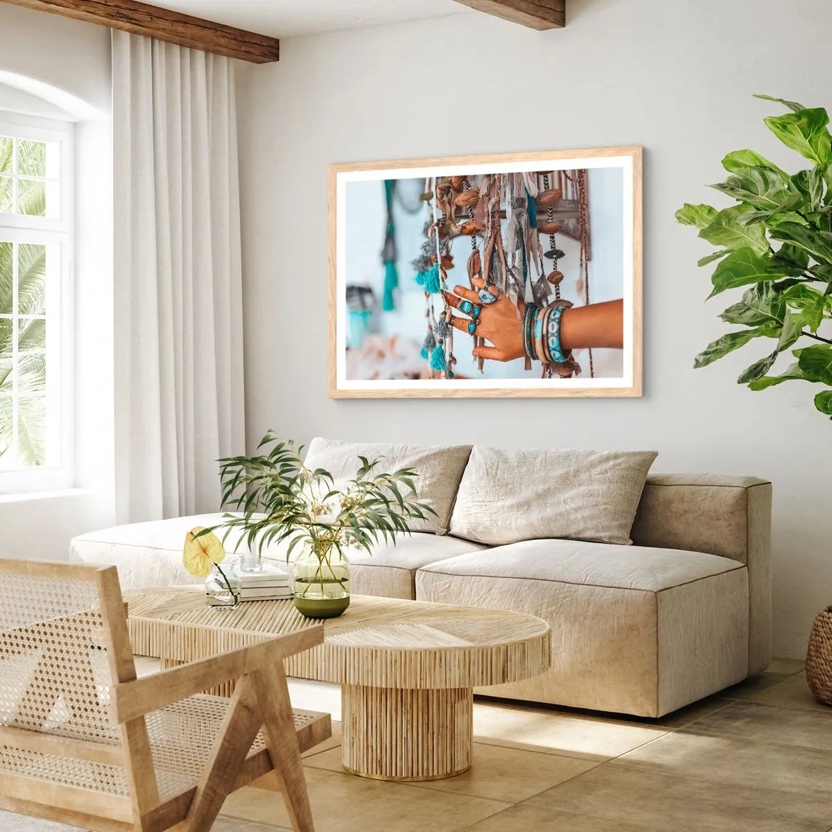 Affiche dans un chêne clair - Poster - Trésor local - 50x40 cm