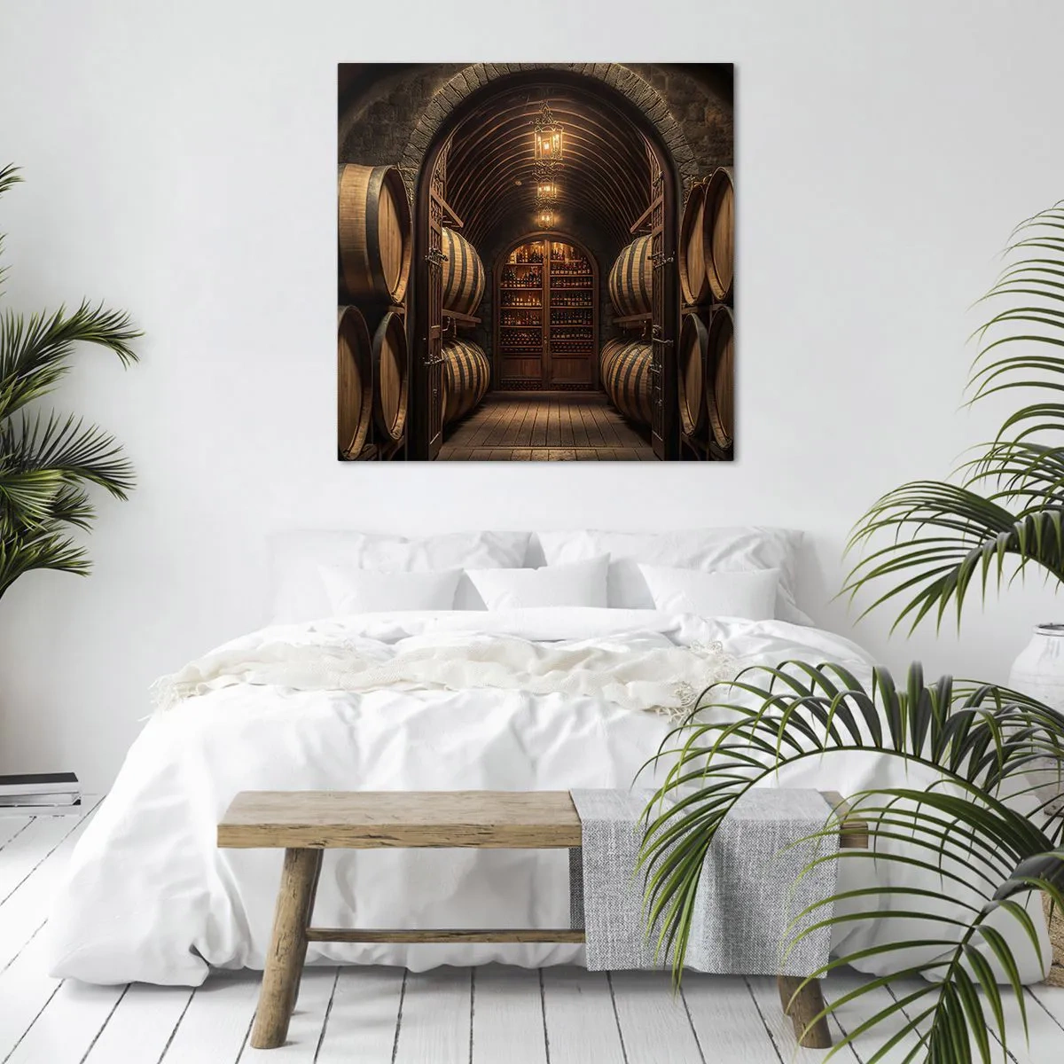 Impression sur toile - Image sur toile - Cave climatisée - 40x40 cm