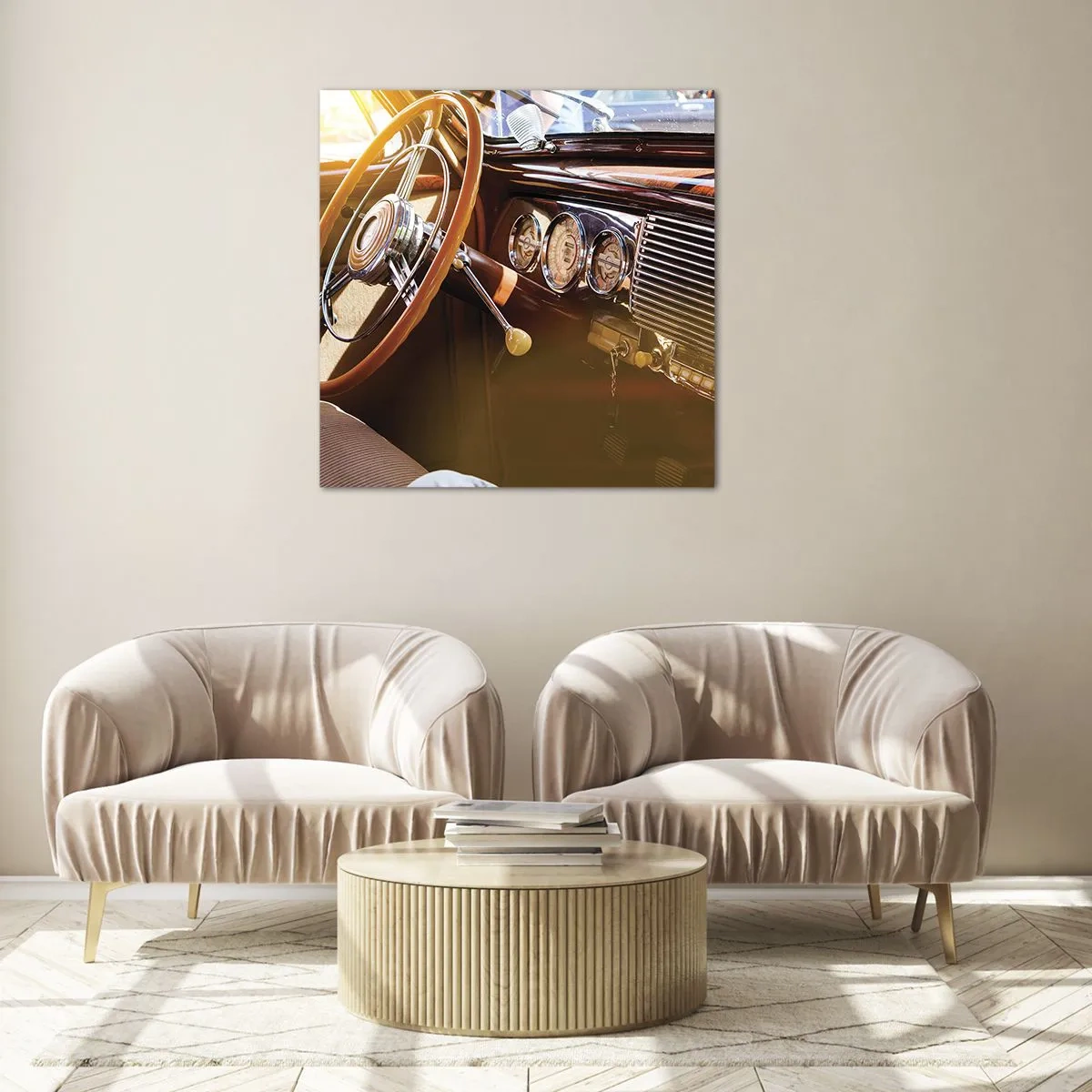 Impression sur verre - Image sur verre - Souffle de luxe venu du passé - 30x30 cm