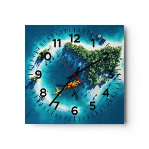 Horloge murale - Pendule murale - Achetez-vous une île - 40x40 cm