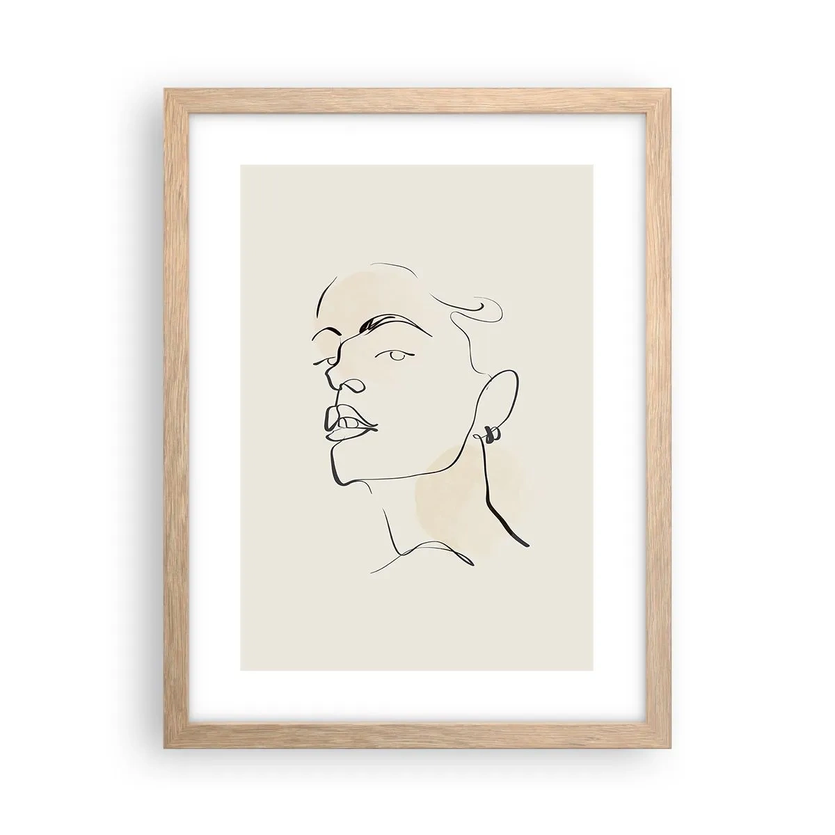 Affiche dans un chêne clair - Poster - Regard fier - 30x40 cm