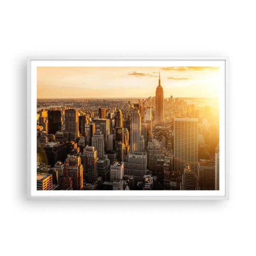 Affiche dans un cadre blanc - Poster - Grandir au soleil - 100x70 cm