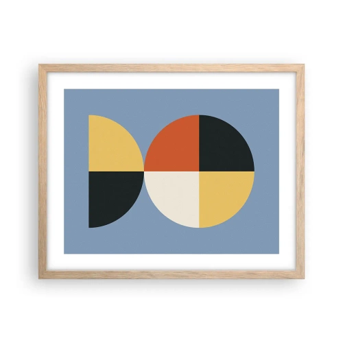 Affiche dans un chêne clair - Poster - Regarde et compte - 50x40 cm