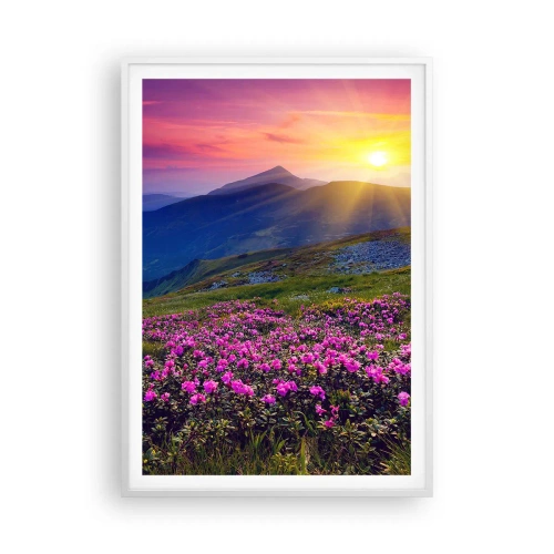 Affiche dans un cadre blanc - Poster - … Et autour, ça sent le pin des montagnes et l'odeur de la prairie - 70x100 cm