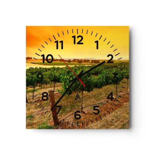 Horloge murale - Pendule murale - S'abreuver du soleil - 30x30 cm