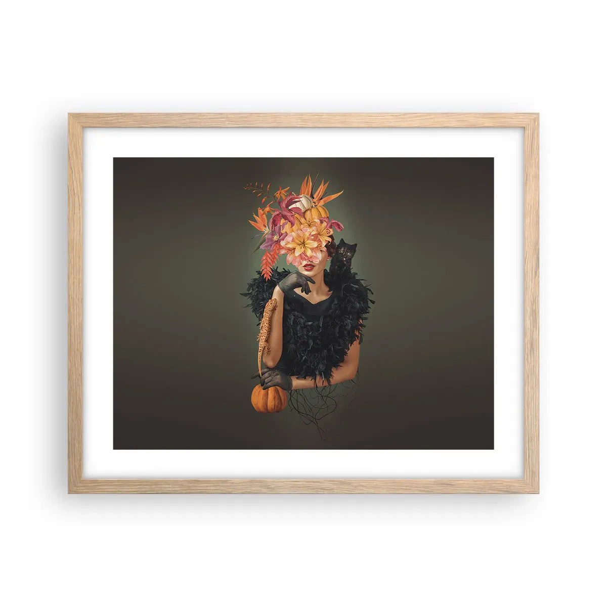 Affiche dans un chêne clair - Poster - Sort de sorcière - 50x40 cm