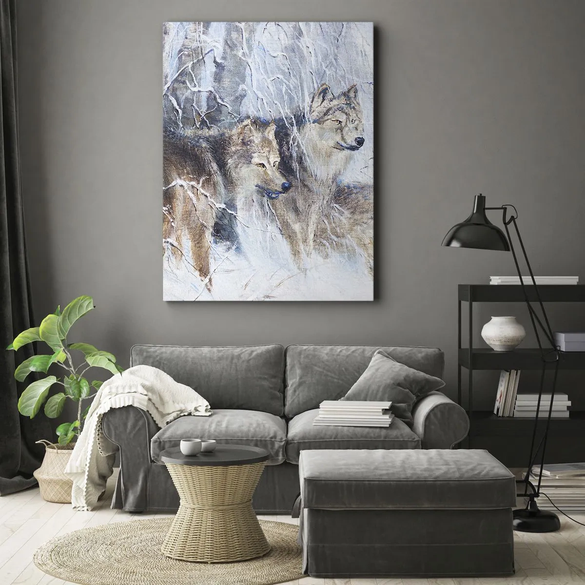 Impression sur toile - Image sur toile - Attention! Ca arrive ... - 55x100 cm