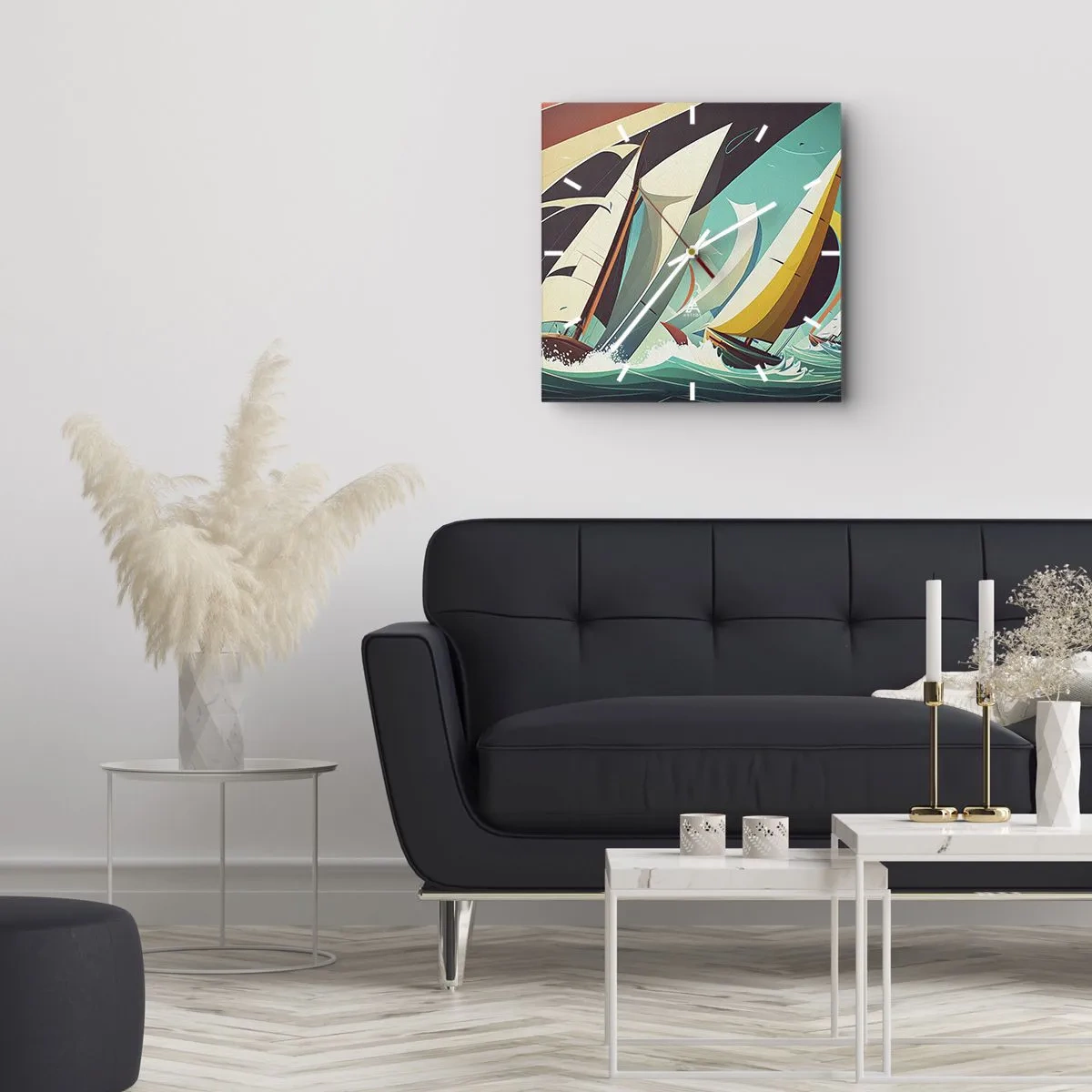 Horloge murale - Pendule murale - Bonne chance avec les éléments - 30x30 cm