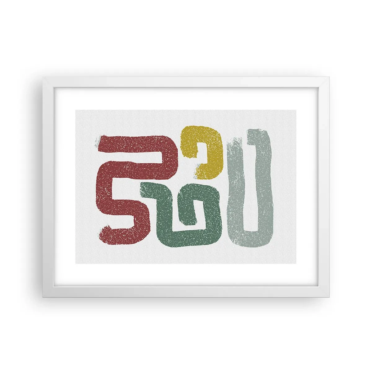 Affiche dans un cadre blanc - Poster - Dans une langue inconnue - 40x30 cm