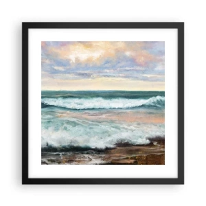 Affiche dans un cadre noir - Poster - Ici tu adouciras ton âme - 40x40 cm