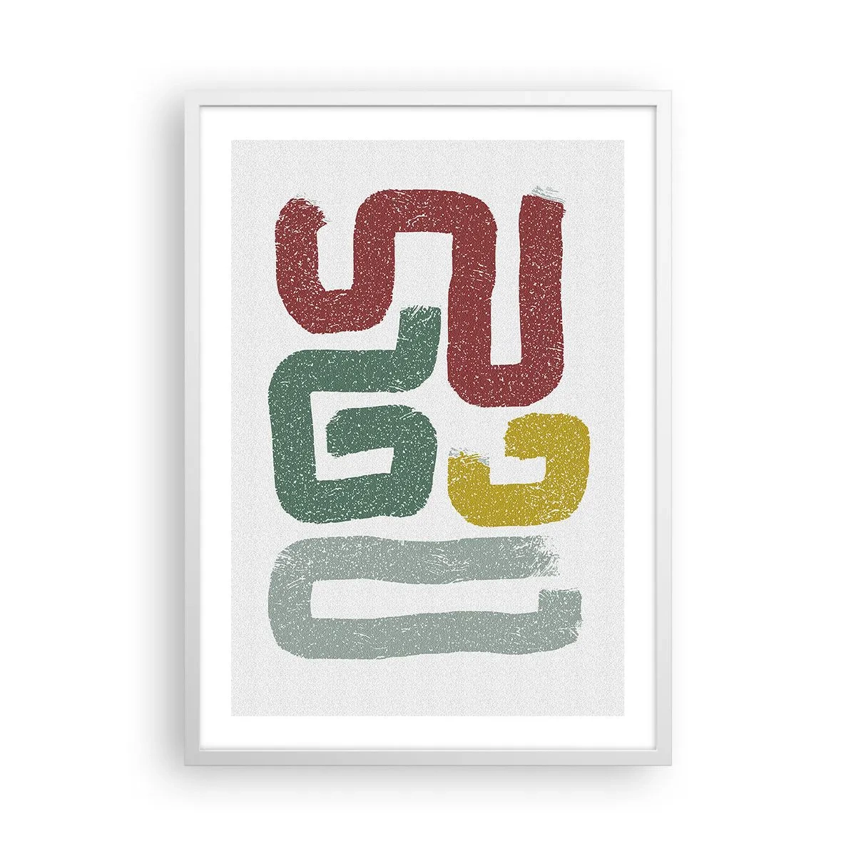 Affiche dans un cadre blanc - Poster - Dans une langue inconnue - 50x70 cm