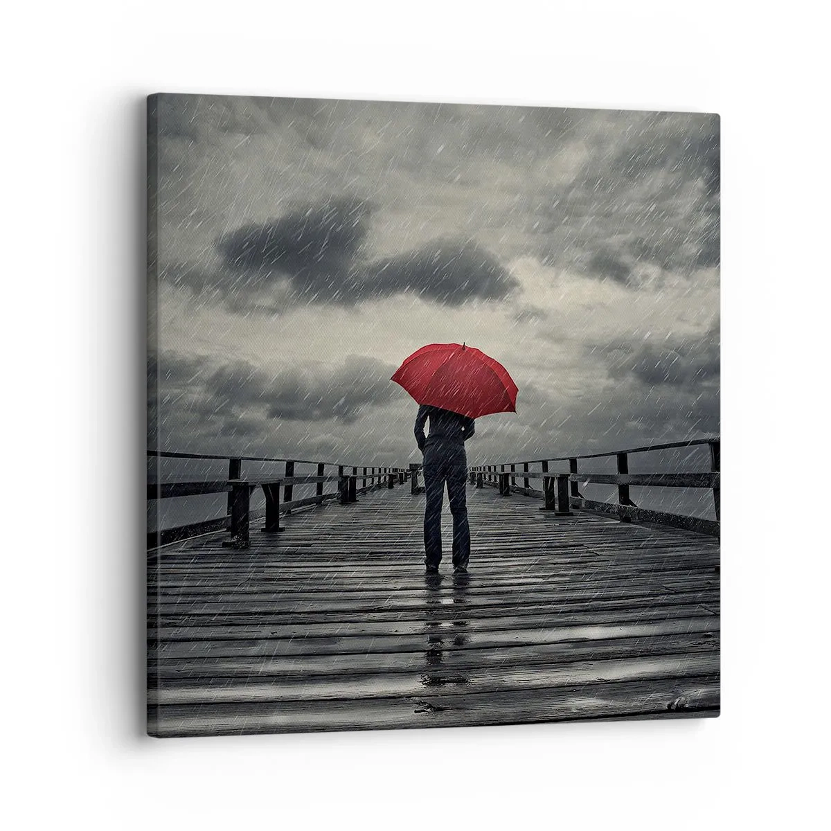 Impression sur toile - Image sur toile - Peu importe qu'il pleuve - 30x30 cm