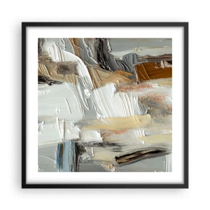 Affiche dans un cadre noir - Poster - Couches colorées - 50x50 cm