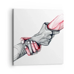 Impression sur toile - Image sur toile - Vous êtes entre de bonnes mains - 70x70 cm