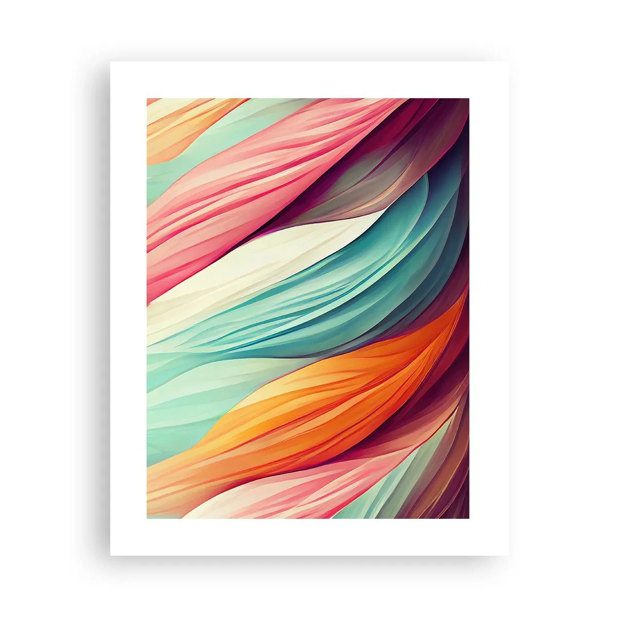 Affiche - Poster - Tissage arc-en-ciel - 40x50 cm