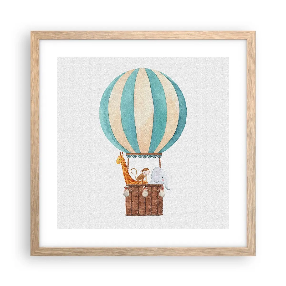 Affiche dans un chêne clair - Poster - Voyage fantastique - 40x40 cm