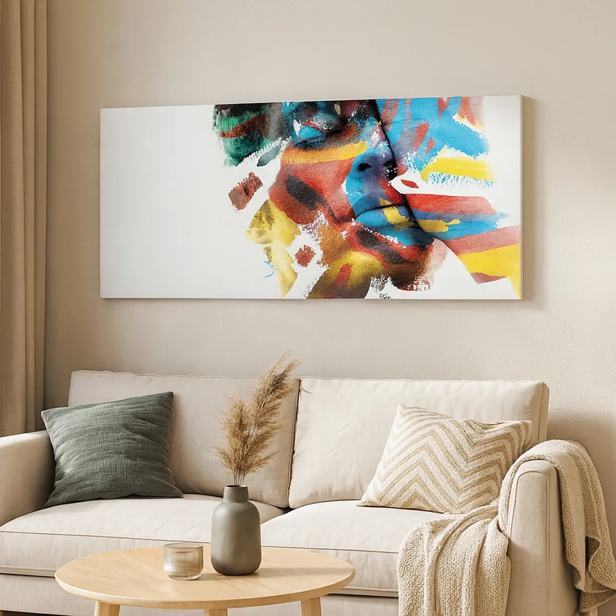 Impression sur toile - Image sur toile - Personnalité colorée - 30x30 cm