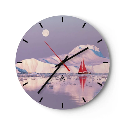 Horloge murale - Pendule murale - La chaleur de la voile, le froid de la glace - 40x40 cm
