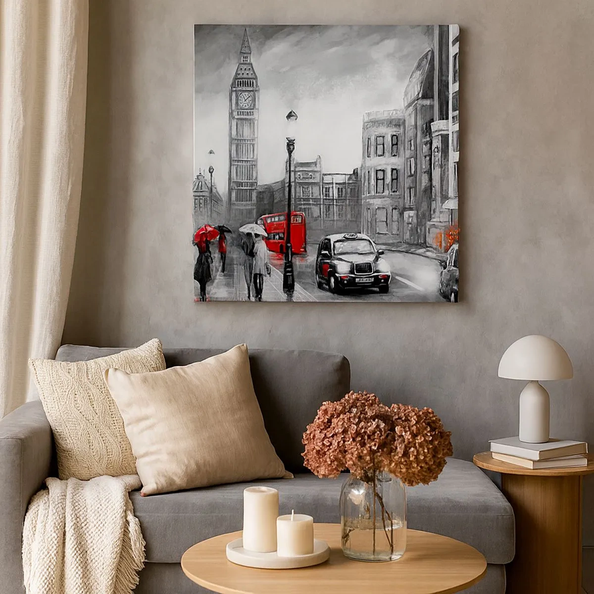 Impression sur toile - Image sur toile - Pas du tout une ville grise - 30x30 cm