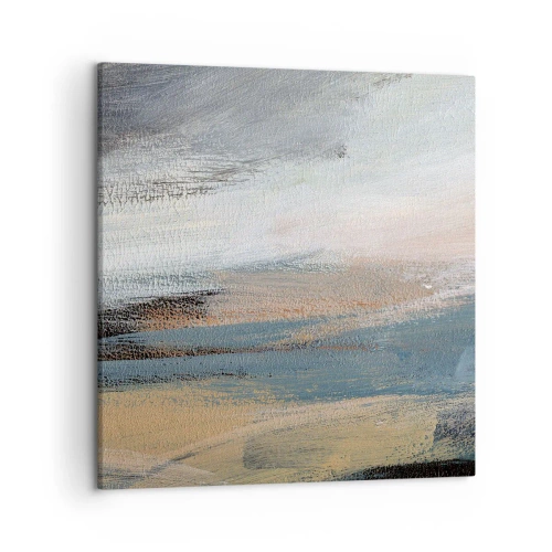 Impression sur toile - Image sur toile - Abstraction : paysage nordique - 50x50 cm