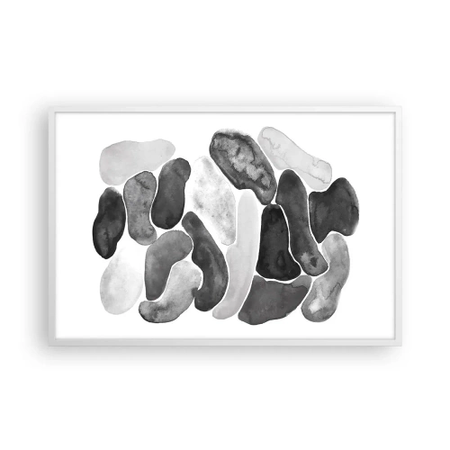 Affiche dans un cadre blanc - Poster - Abstraction rocheuse - 91x61 cm