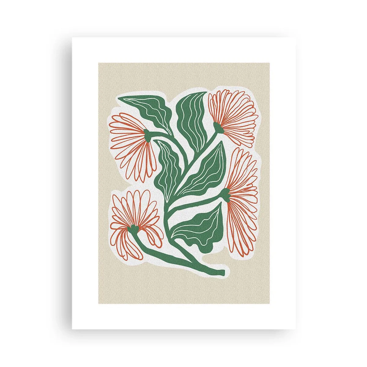 Affiche - Poster - Folk et moderne - 30x40 cm