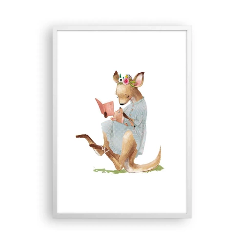 Affiche dans un cadre blanc - Poster - Lis-moi maman - 50x70 cm