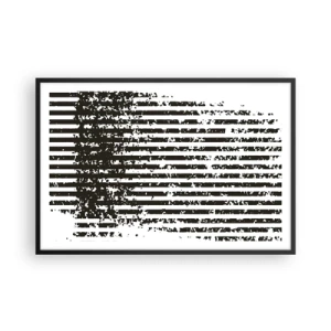 Affiche dans un cadre noir - Poster - Rythme et bruissement - 91x61 cm