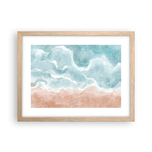 Affiche dans un chêne clair - Poster - Abstraction du nuage - 40x30 cm