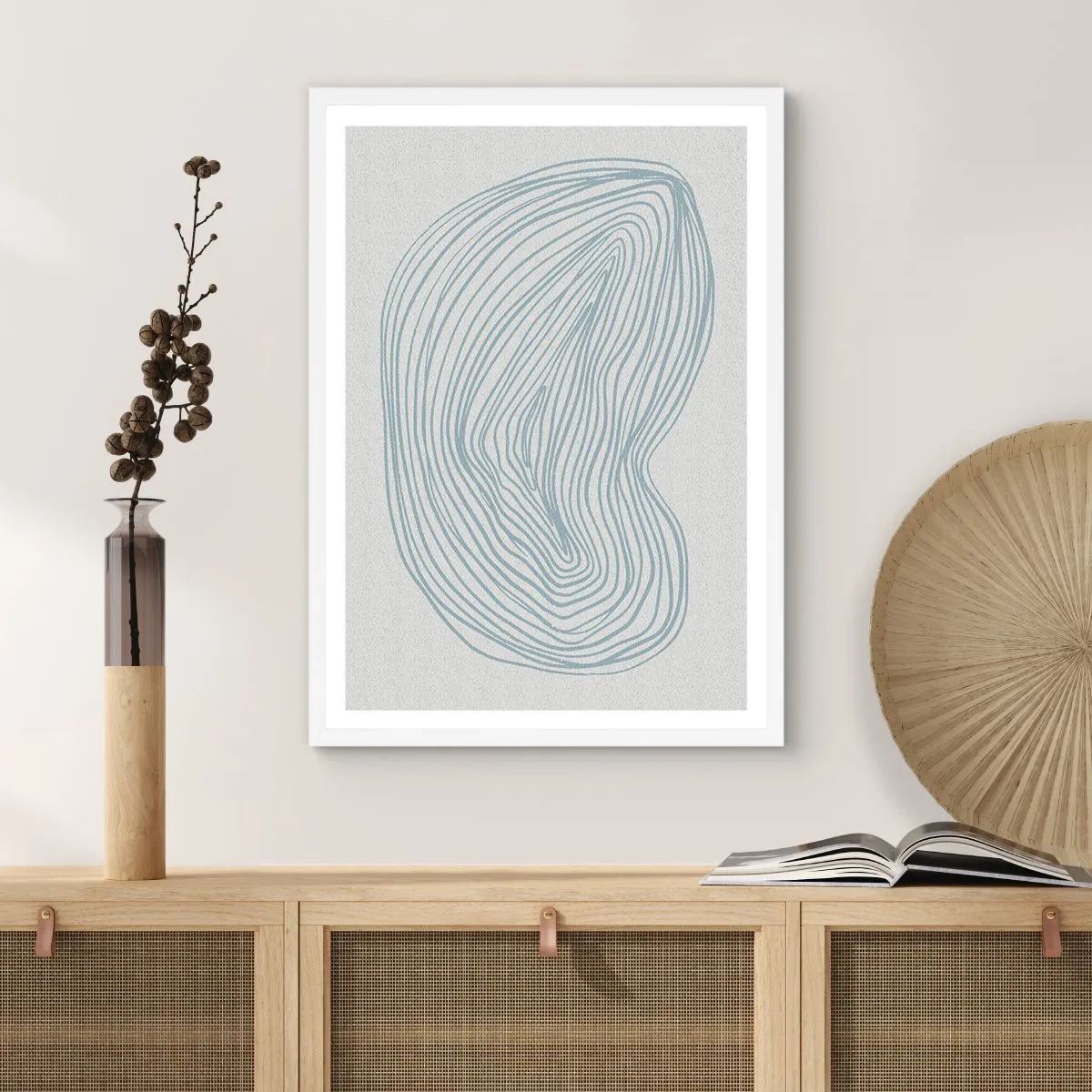 Affiche dans un cadre blanc - Poster - Une goutte de sourire - 30x40 cm