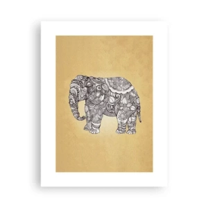 Affiche - Poster - L'éléphant s'est apprêté - 30x40 cm