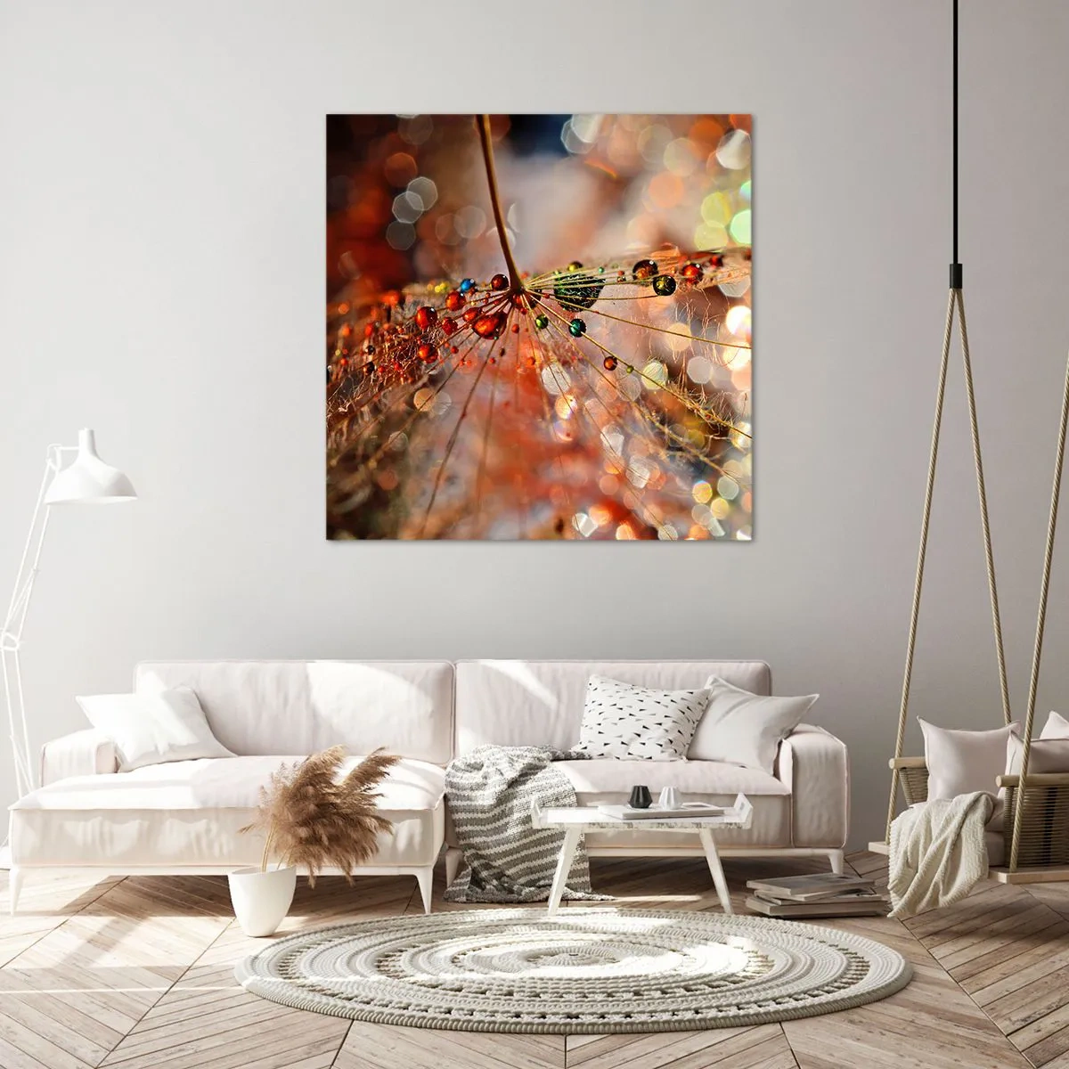 Impression sur toile - Image sur toile - Enfilé sur un fil d'araignée - 50x50 cm