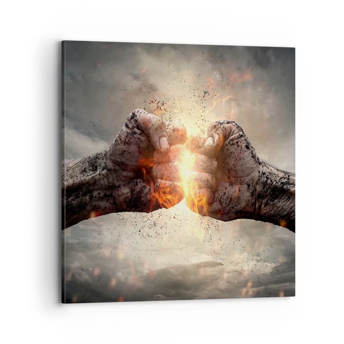 Impression sur toile - Image sur toile - Lève-toi pour le combat - 70x70 cm