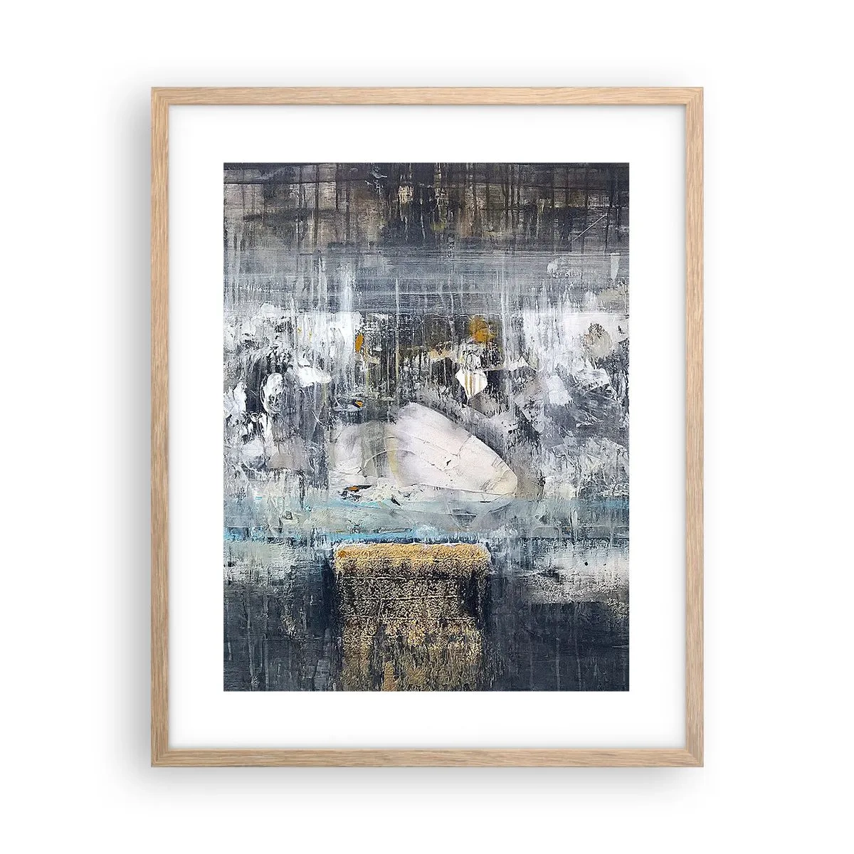 Affiche dans un chêne clair - Poster - Comme sur la glace, comme après décembre - 40x50 cm