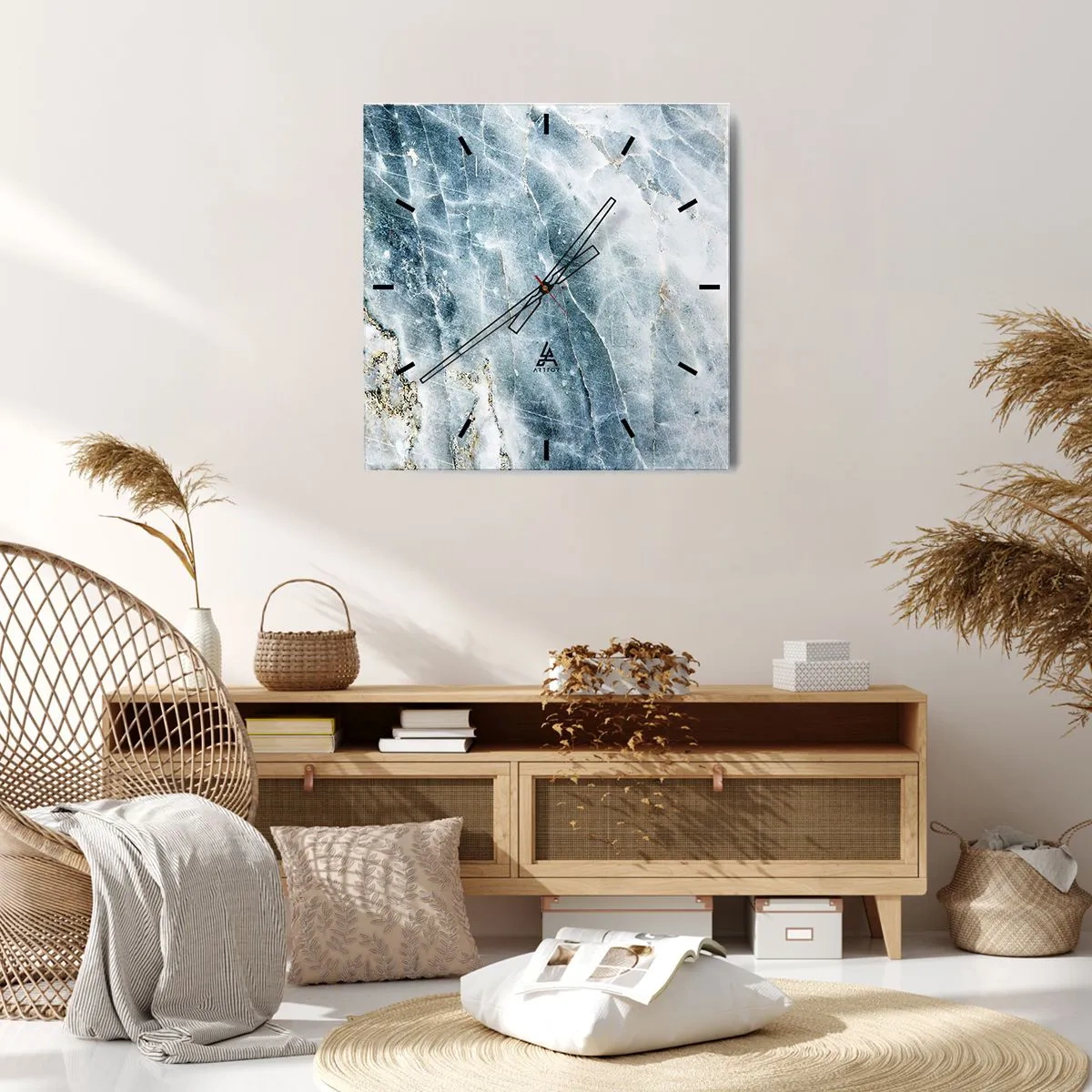 Horloge murale - Pendule murale - Monde de glace - 40x40 cm